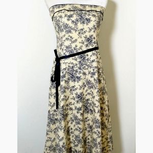 Just Choon Strapless Floral Print Dress